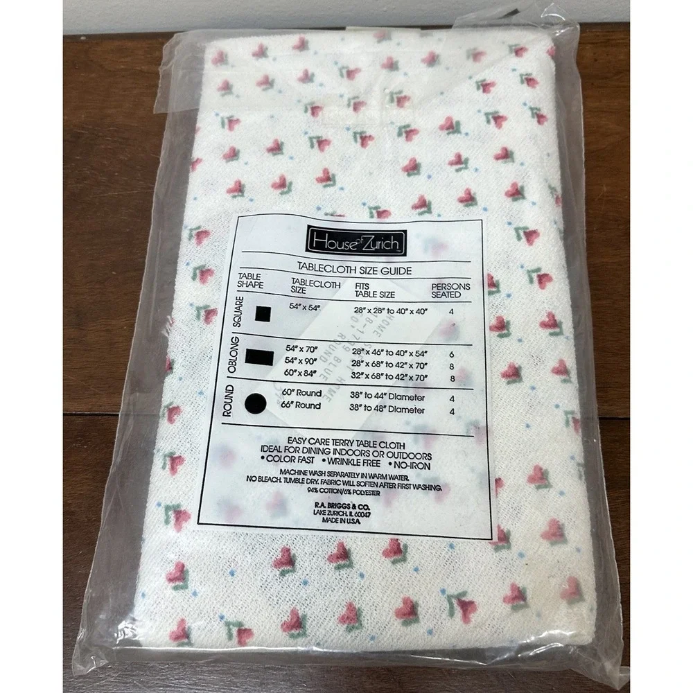 Vtg Retro Dainty Floral Fringe Terry Cloth Cotton 60